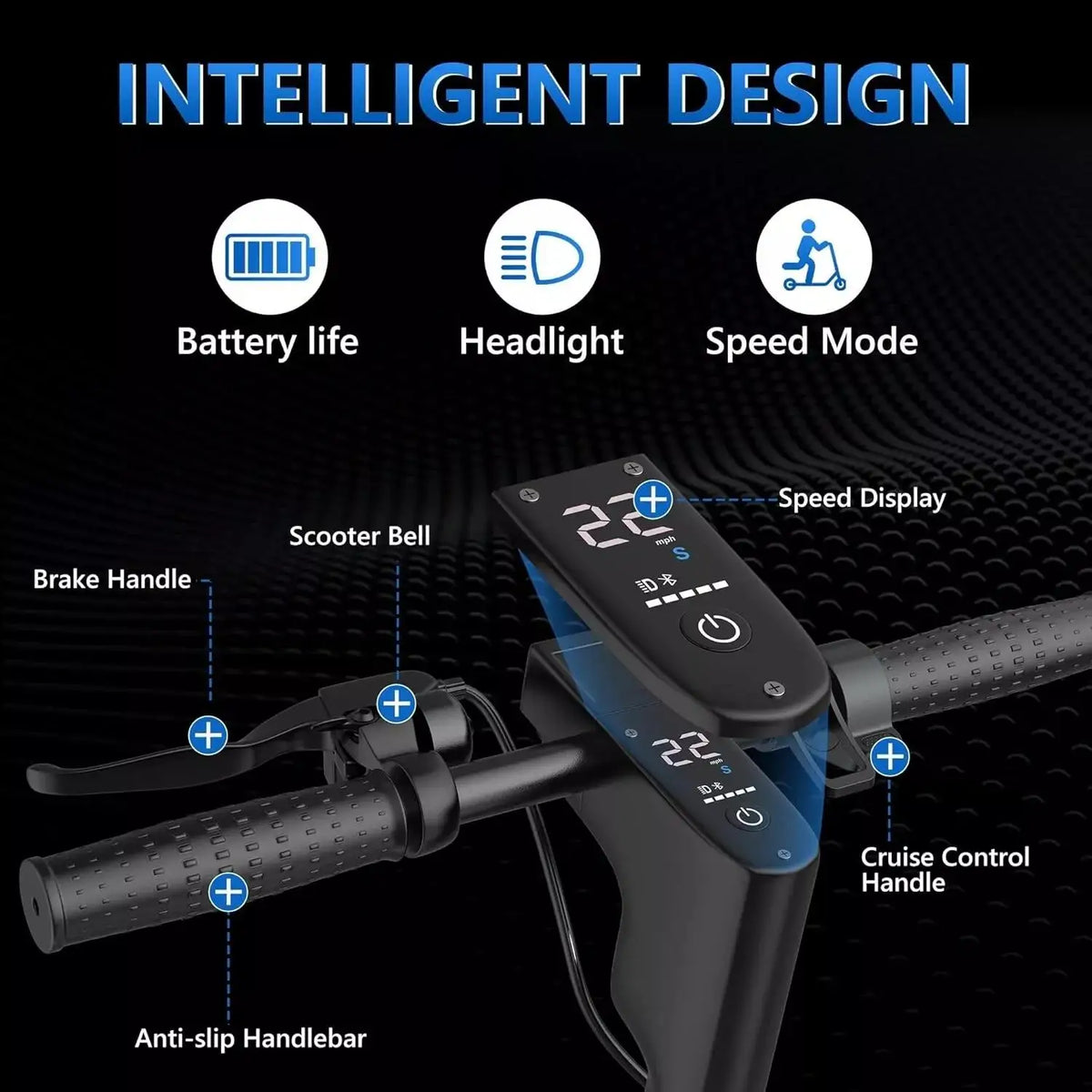 AOVOPRO ESMAX Folding Electric Scooter 500W Smart App Control