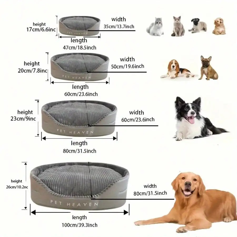 Luxury Cotton Pet Bed Warm Plush All Season Sleeping Cushion