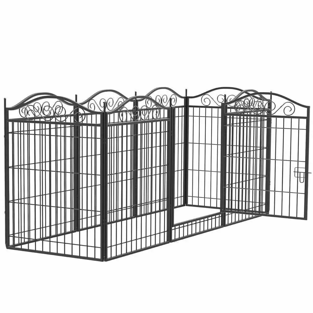 Bingopaw Heavy Duty Metal Dog Playpen Foldable Indoor Outdoor Kennel