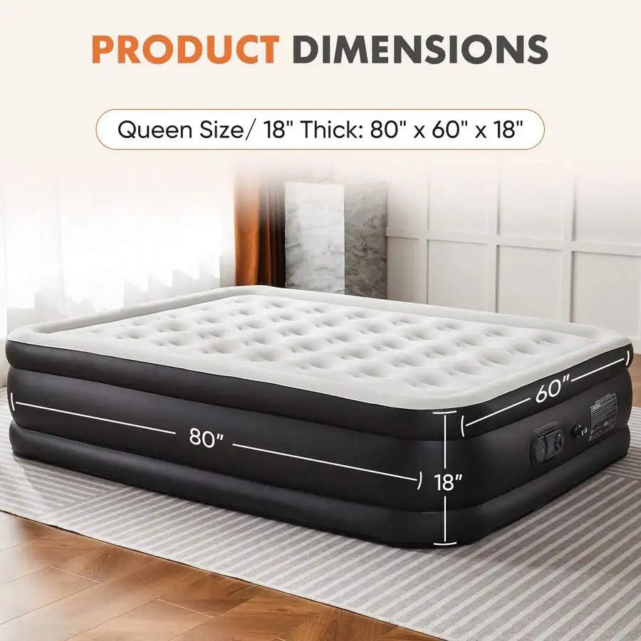 Portable Air Mattress With Built In Pump For Outdoor Camping