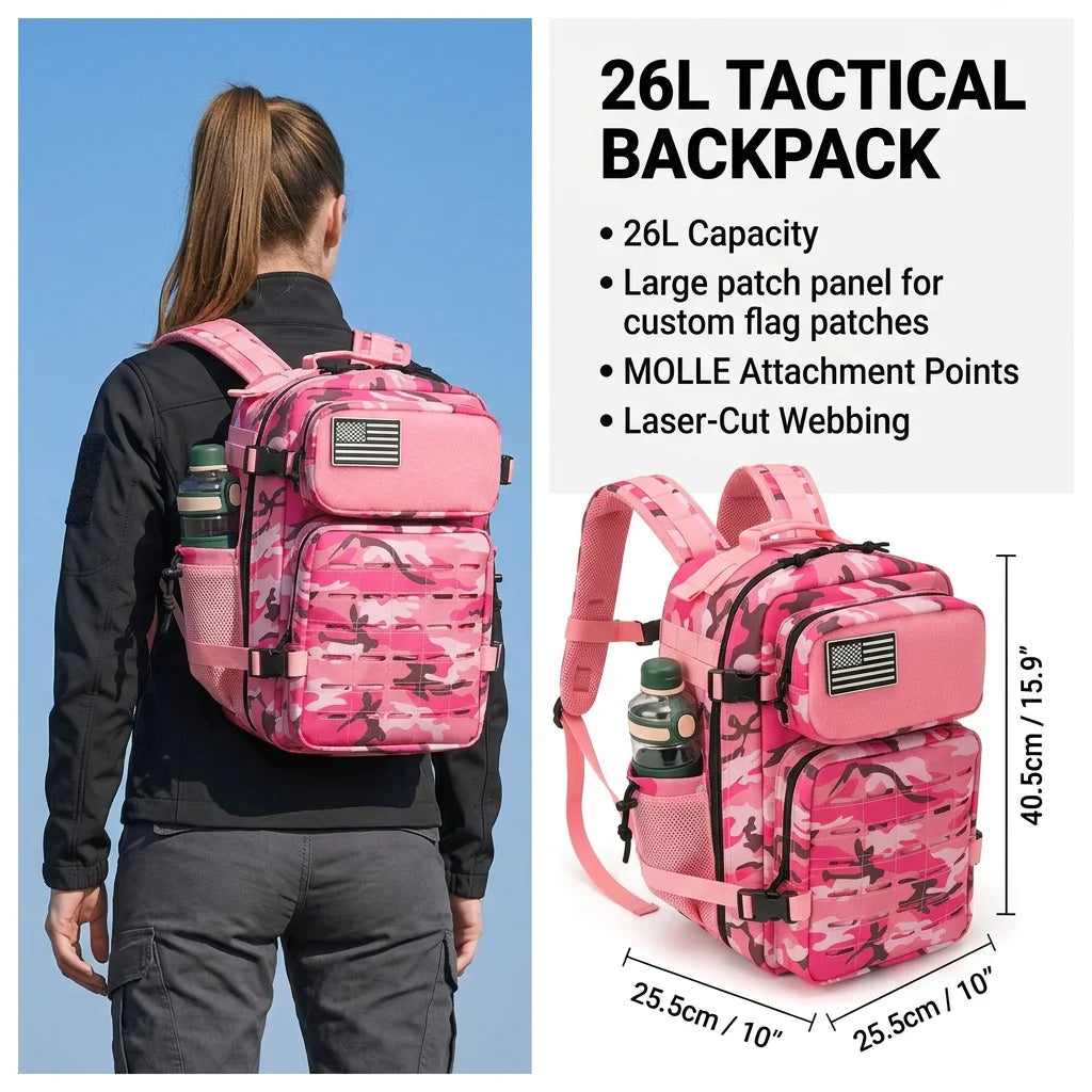 ReFire Gear Tactical Backpack With Molle System And Dual Cup Holder