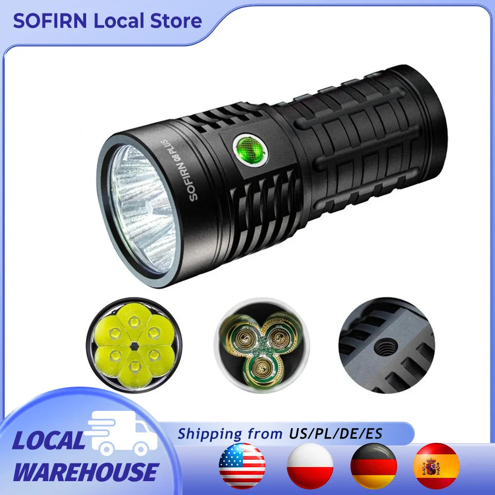Sofirn Q8 Plus Xhp50b Flashlight Usb Rechargeable 16000 Lumen