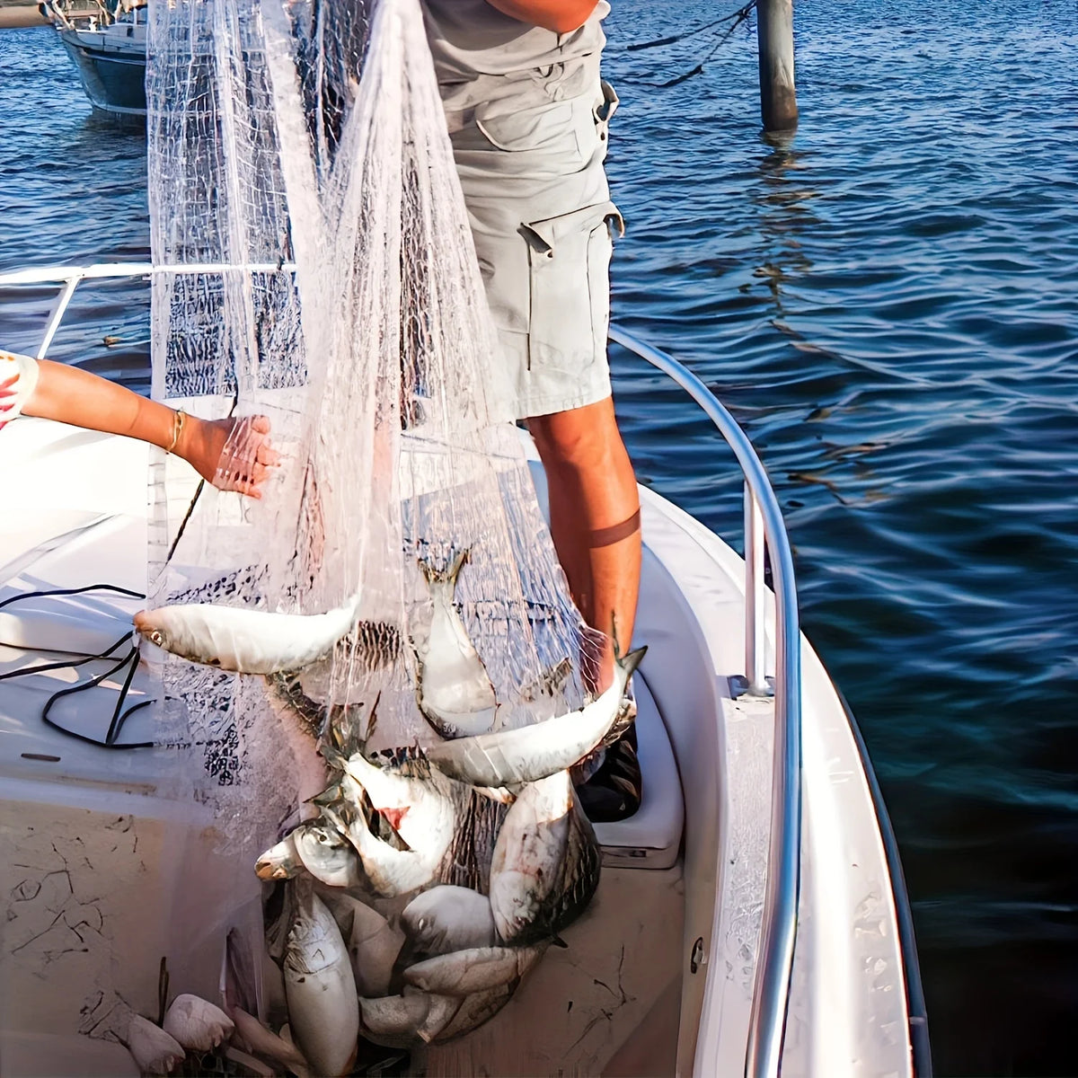 Heavy Duty Nylon Fishing Cast Net For Saltwater And Freshwater