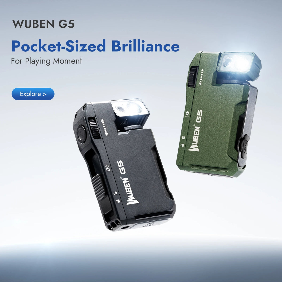 WUBEN Magnetic LED Flashlight 400 Lumens USB Rechargeable