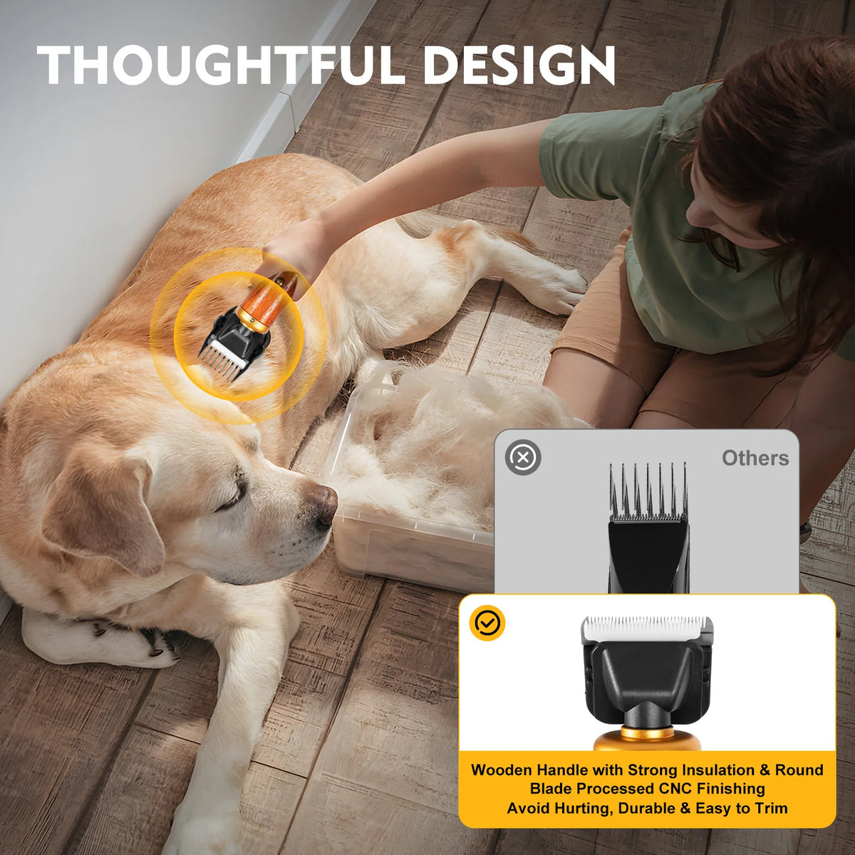 Bymaocar Electric Pet Clipper 55W Professional Corded Shears