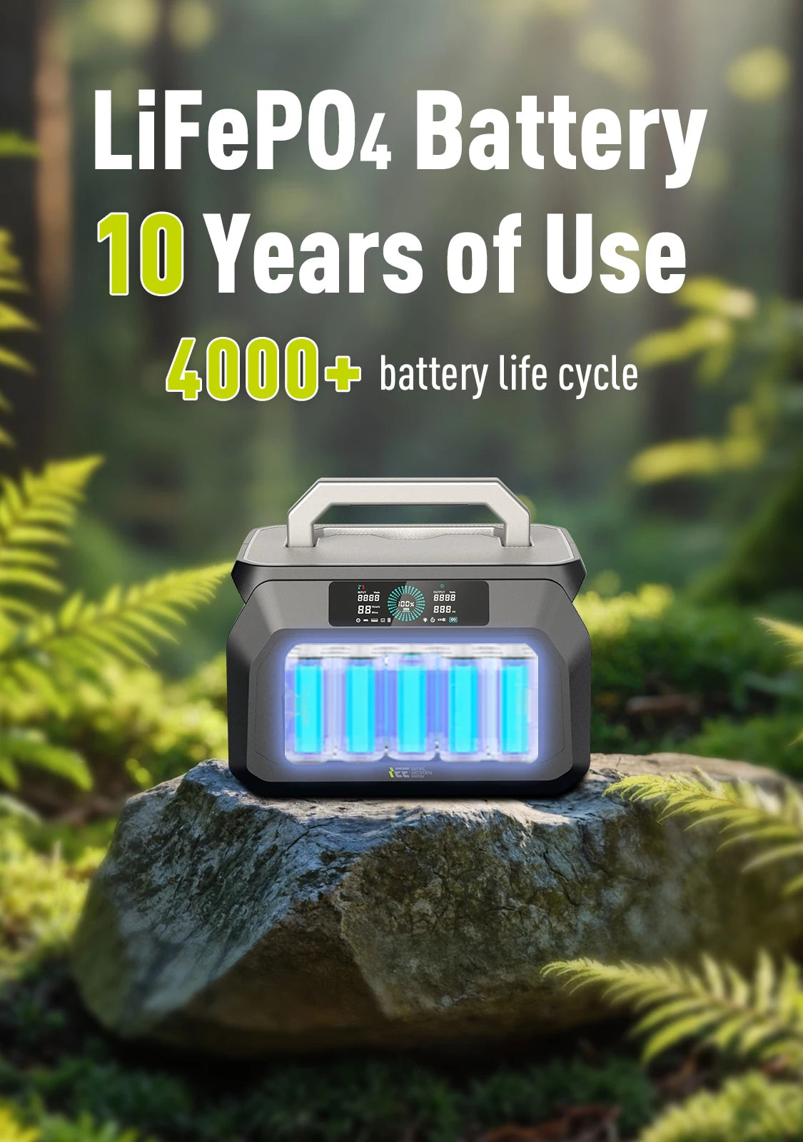 Iee 800W Portable Power Station 512Wh Lifepo4 Generator