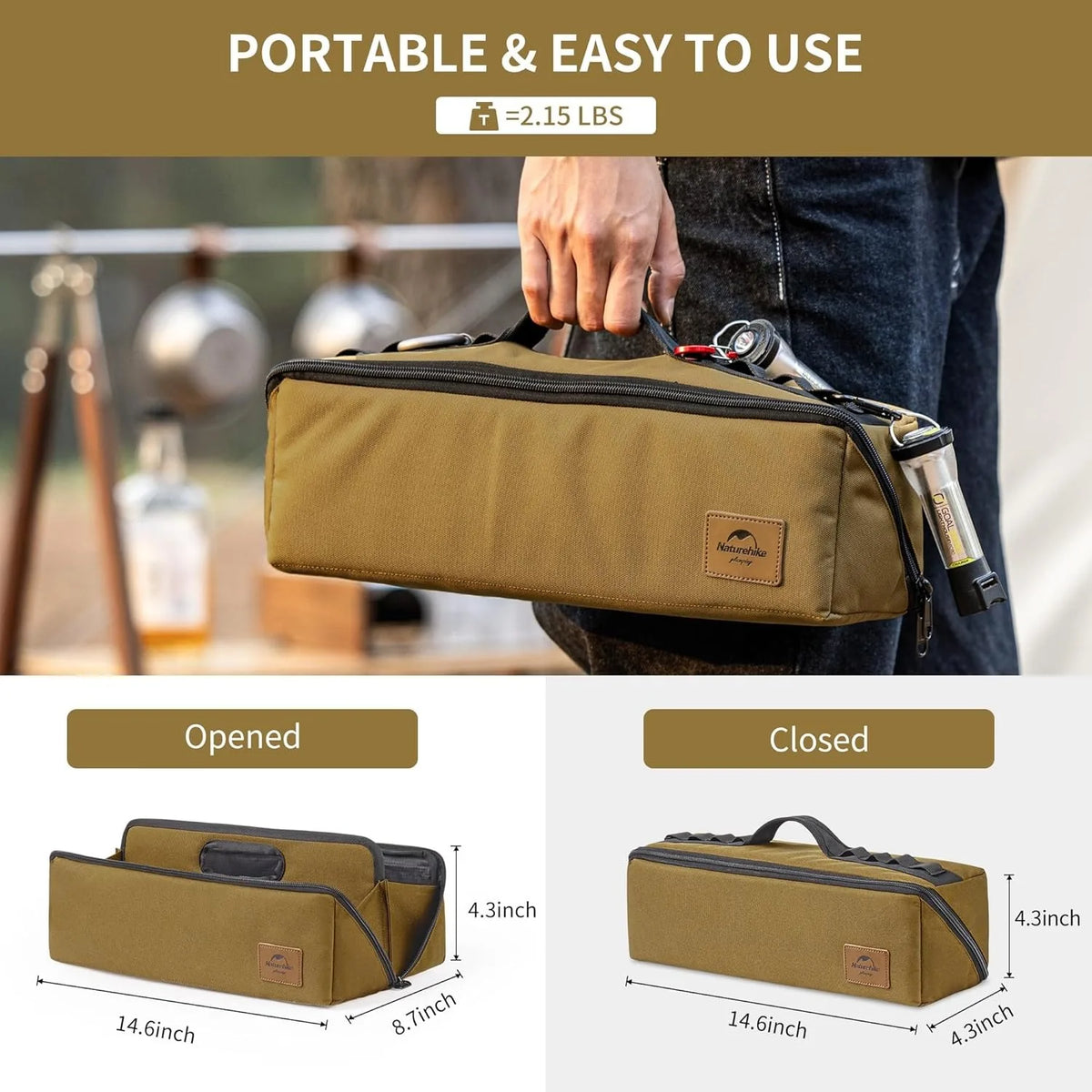 Naturehike Folding Tool Storage Bag Outdoor Camping Work Organizer