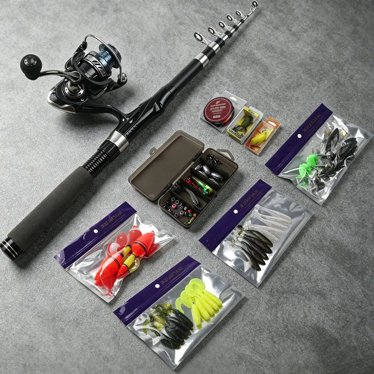 Telescopic Fishing Rod And Reel Combo Kit For Anglers