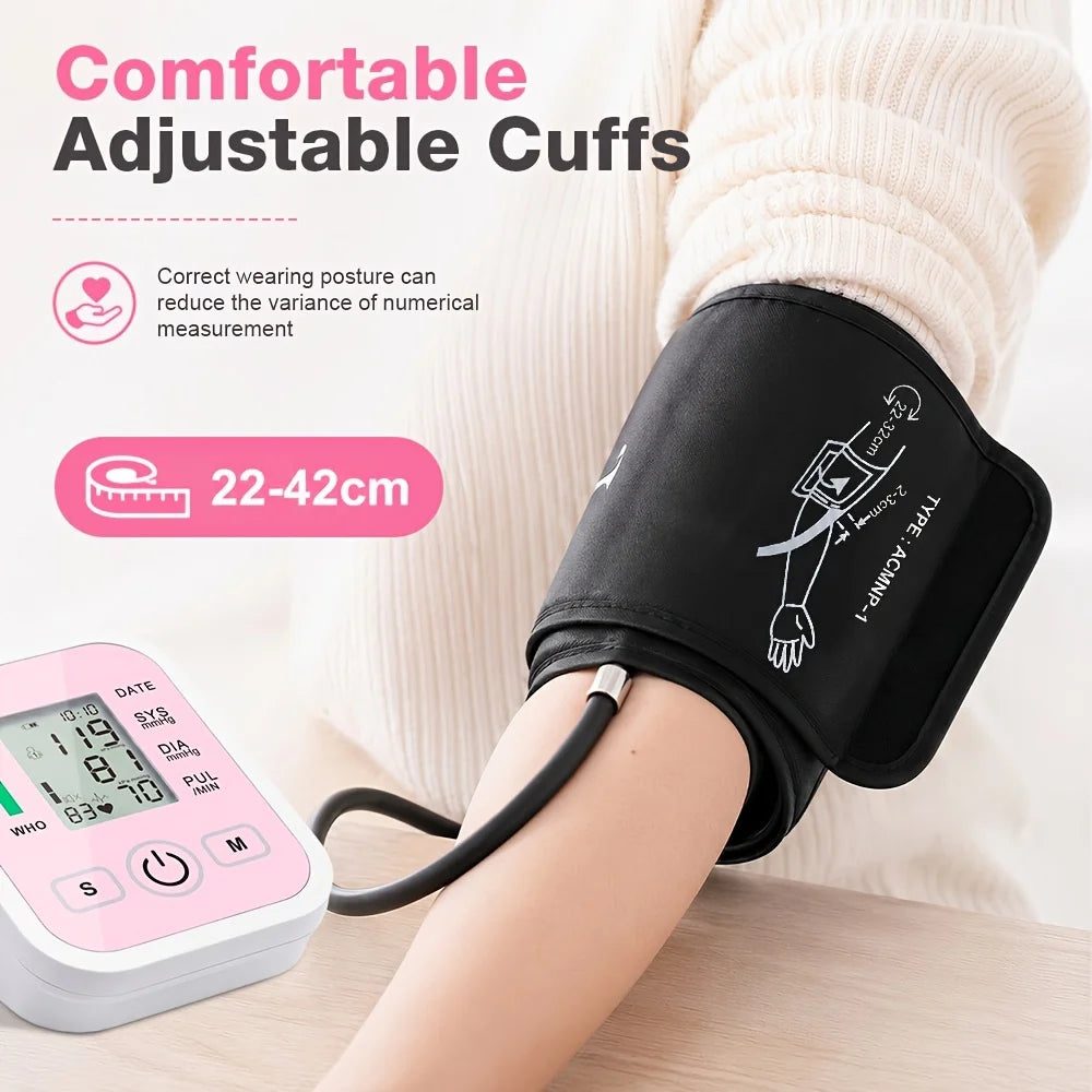 Automatic Upper Arm Blood Pressure Monitor With Heart Rate Memory