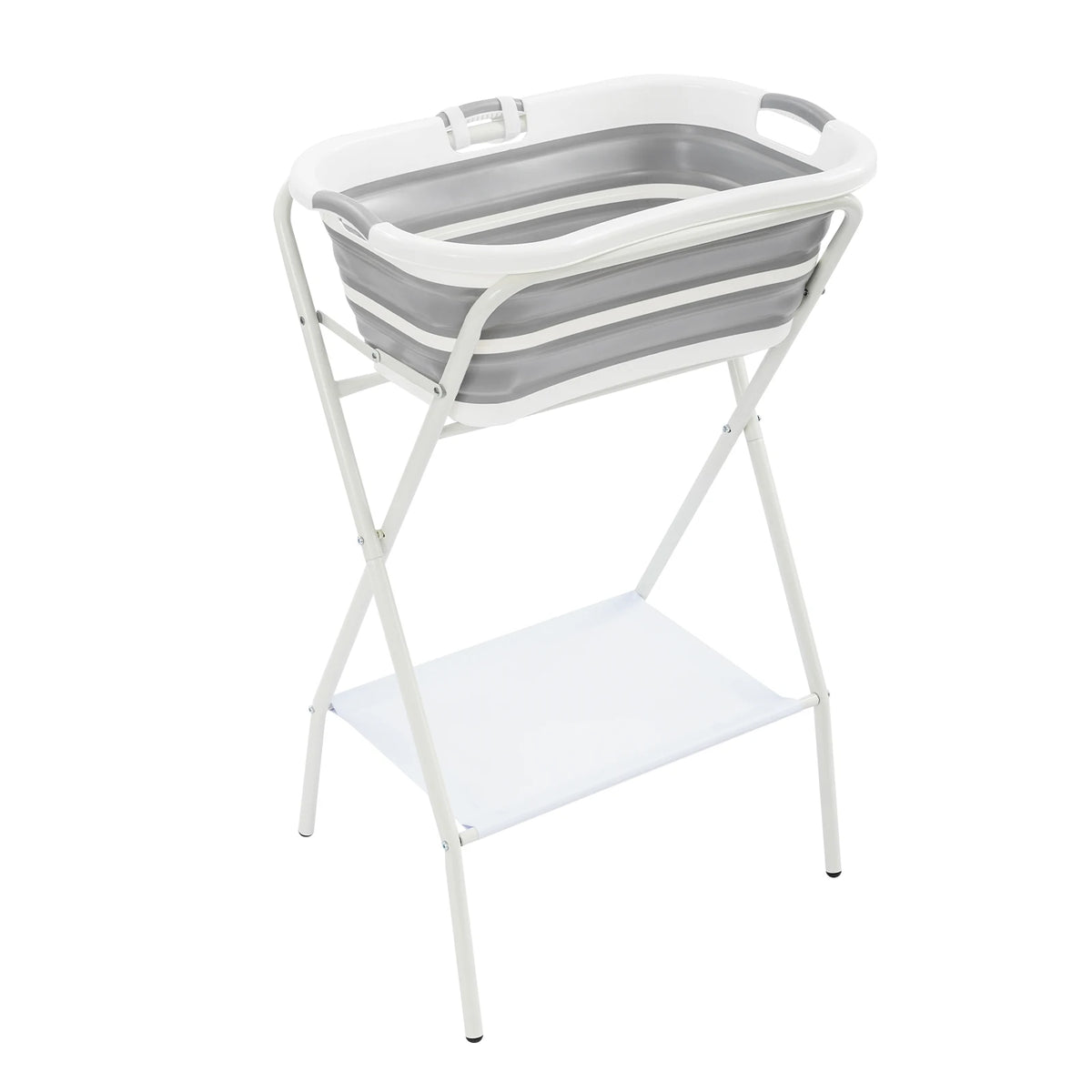 Collapsible Elevated Dog Wash Tub With Integrated Drainage Design