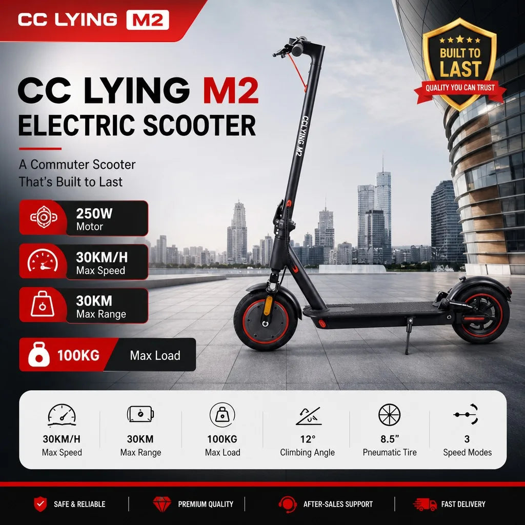Portable Foldable Electric Scooter For Adults Shock Absorbing Suspension Wheels