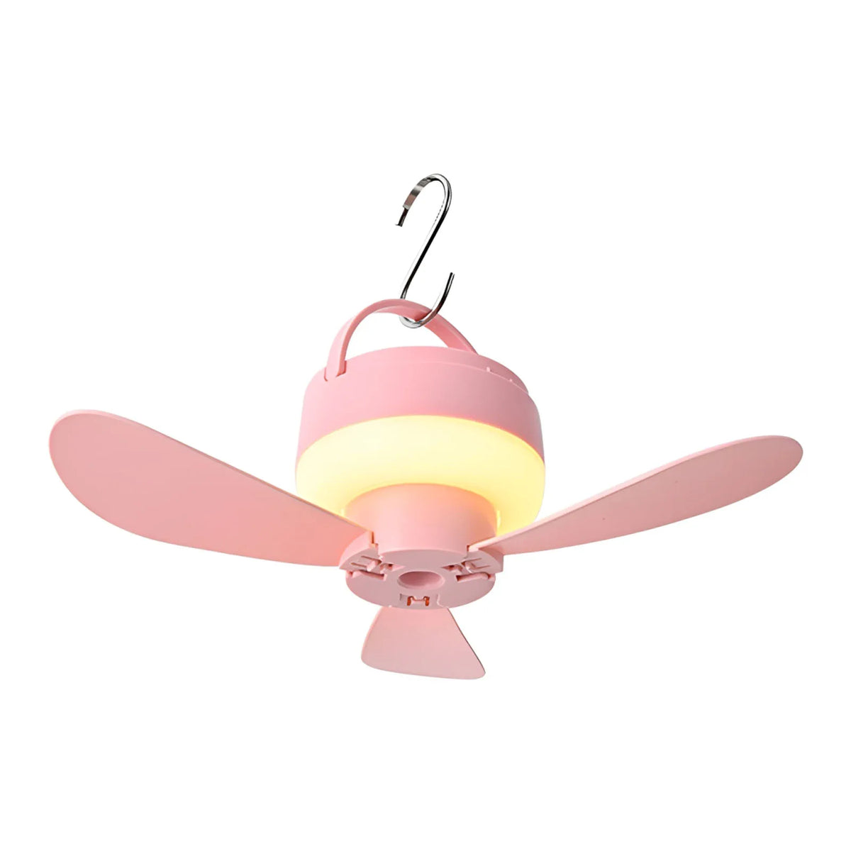 Rechargeable Portable Ceiling Fan With Led Lighting For Outdoor Use