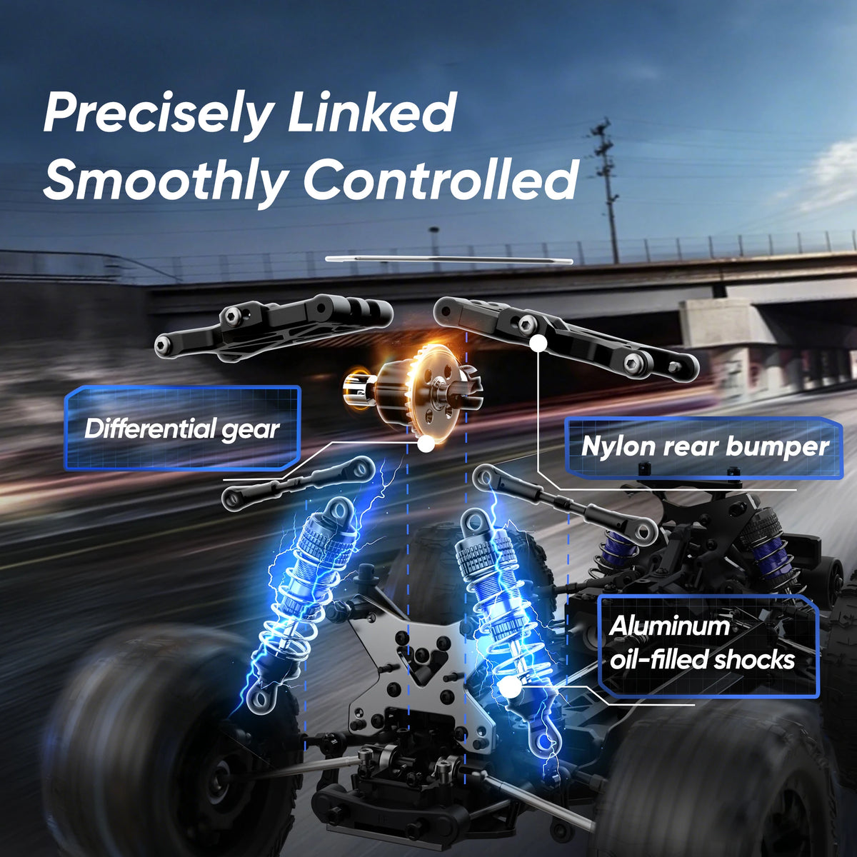 JIUSI PT14R Brushless 4WD Remote Control Off Road Car