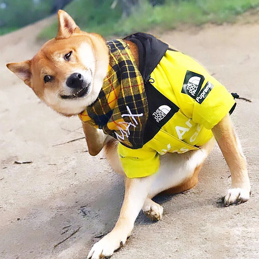 Waterproof Reflective Hooded Dog Raincoat Outdoor Protective Jacket