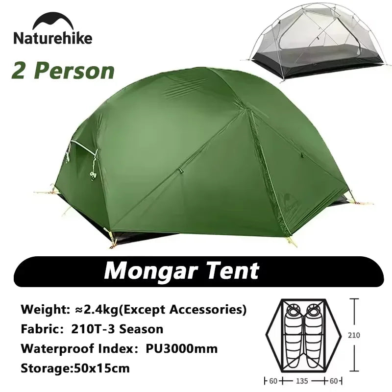 Naturehike Mongar Ultralight 2 Person Waterproof Camping Tent