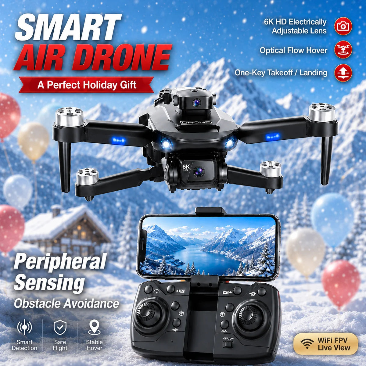 ZNLYRION Brushless Drone Featuring 4K Dual Camera And Obstacle Avoidance