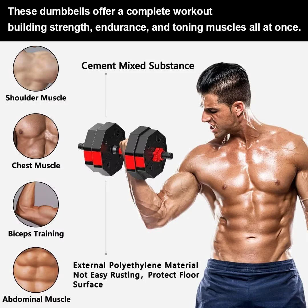 Professional Adjustable Dumbbell And Barbell Home Fitness Strength Set