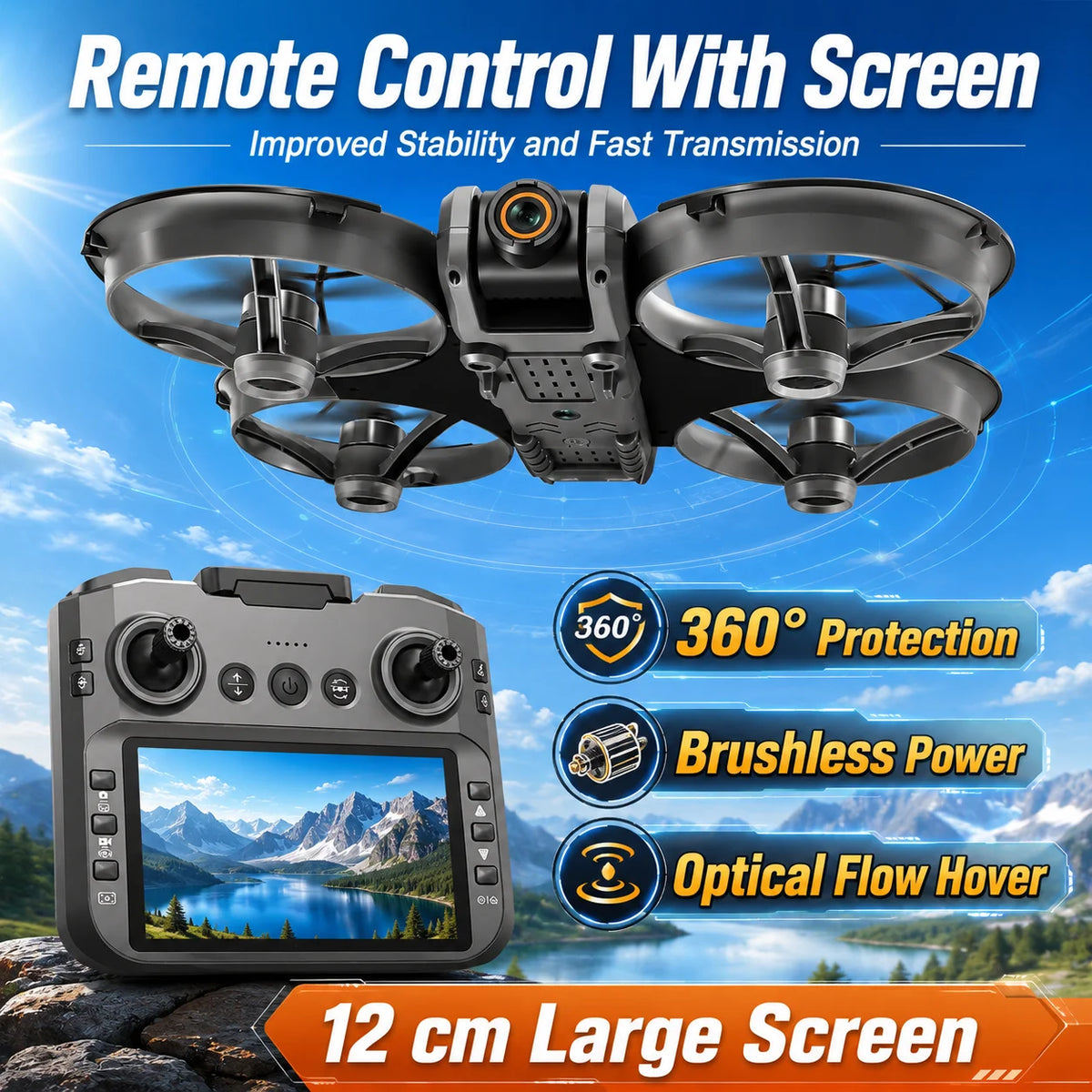 ZNLYRION 8K Drone With Dual Camera Brushless Motor And Remote