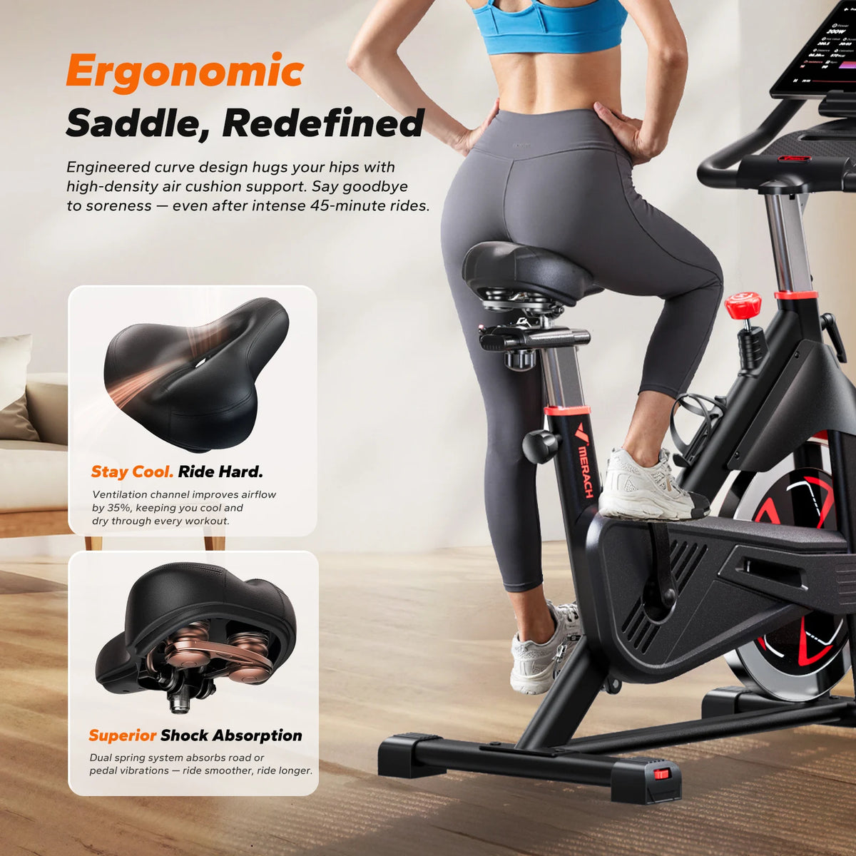 Merach Indoor Cycling Bike With Magnetic Resistance and App Control