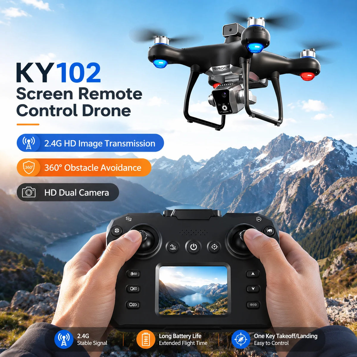 ZNLYRION Brushless Drone Featuring 360 Obstacle Avoidance And Dual Camera