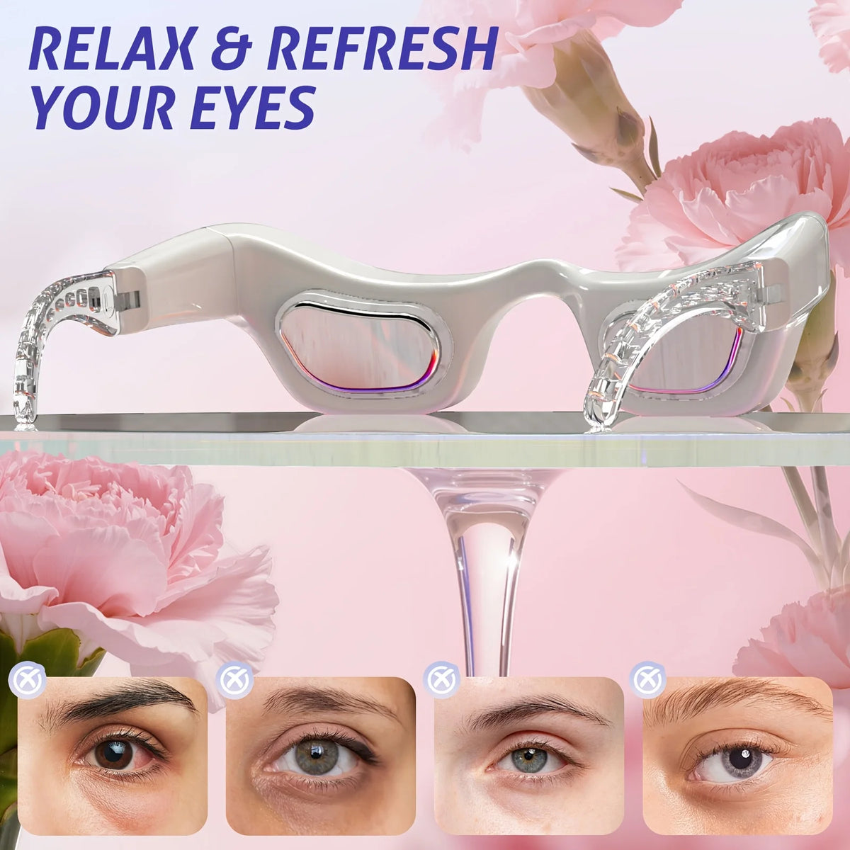 Jitesy LED Eye Massager With Hot Cold Light Therapy