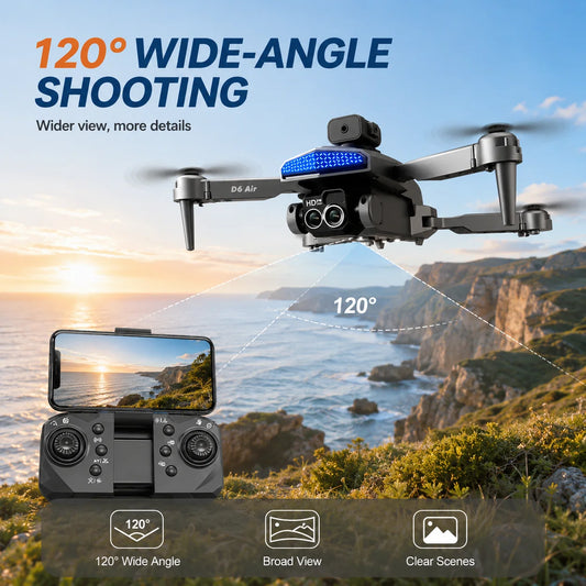 Znlyrion D6 Air Foldable RC Drone With 4K Dual Camera