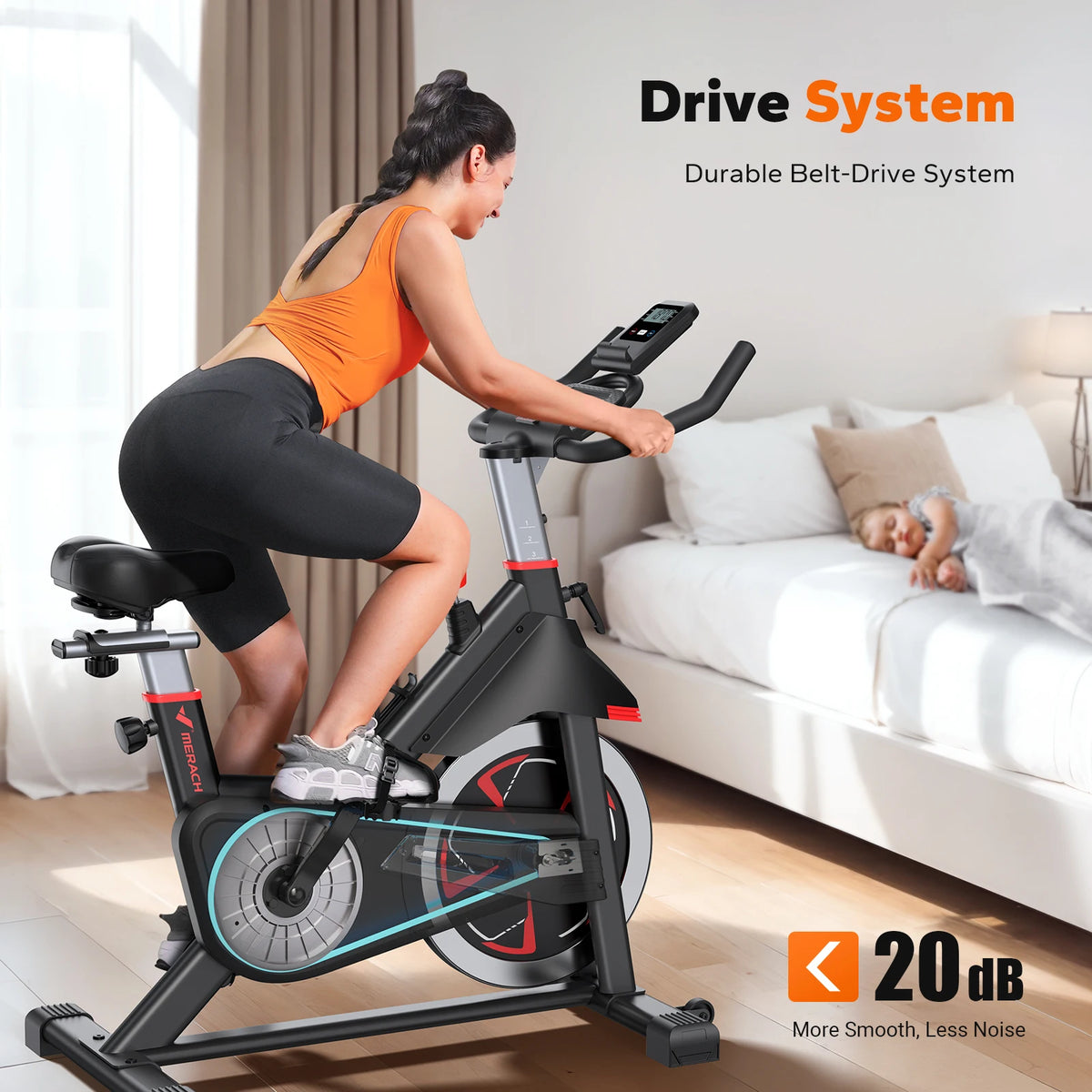 Merach Indoor Cycling Bike With Magnetic Resistance and App Control