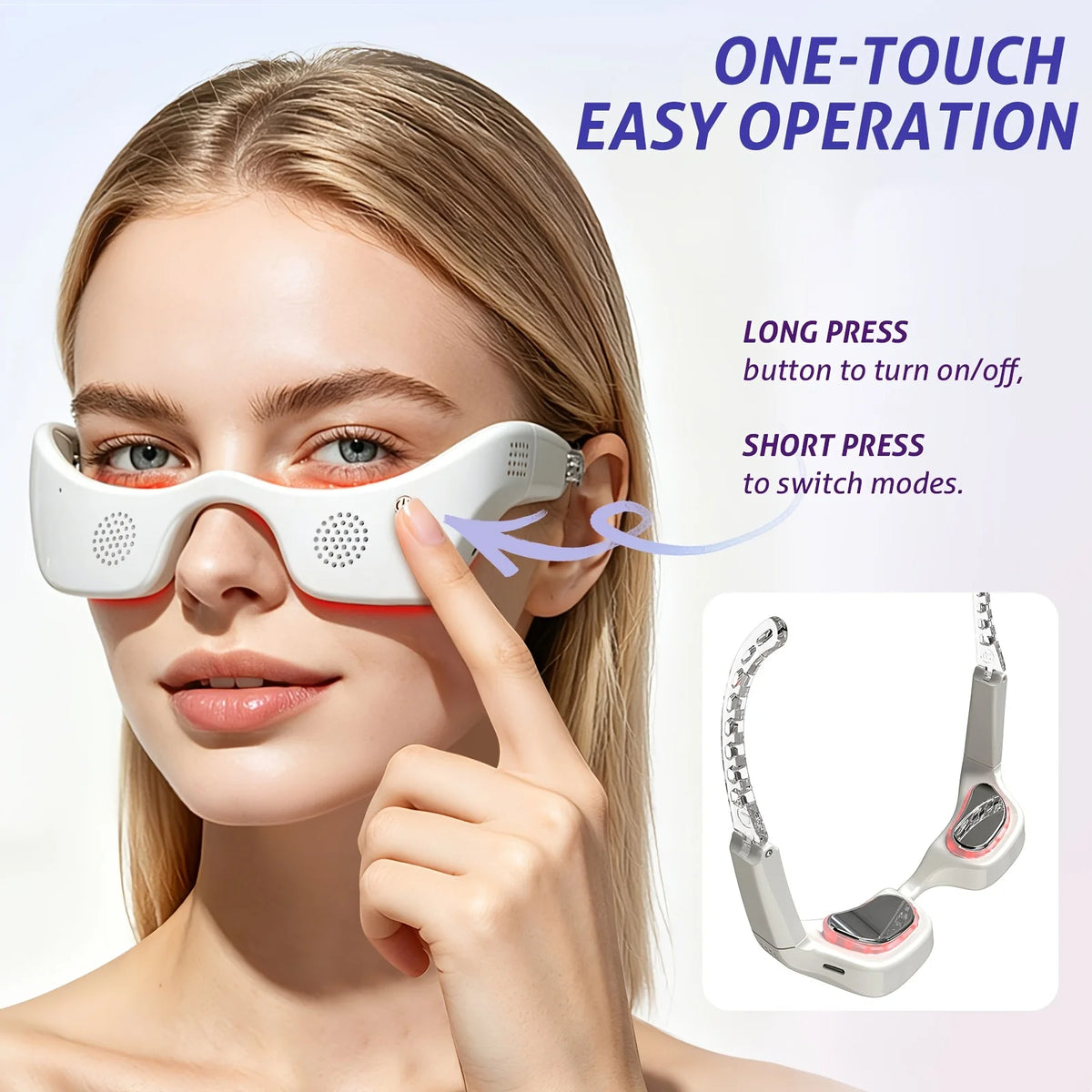 Jitesy LED Eye Massager With Hot Cold Light Therapy