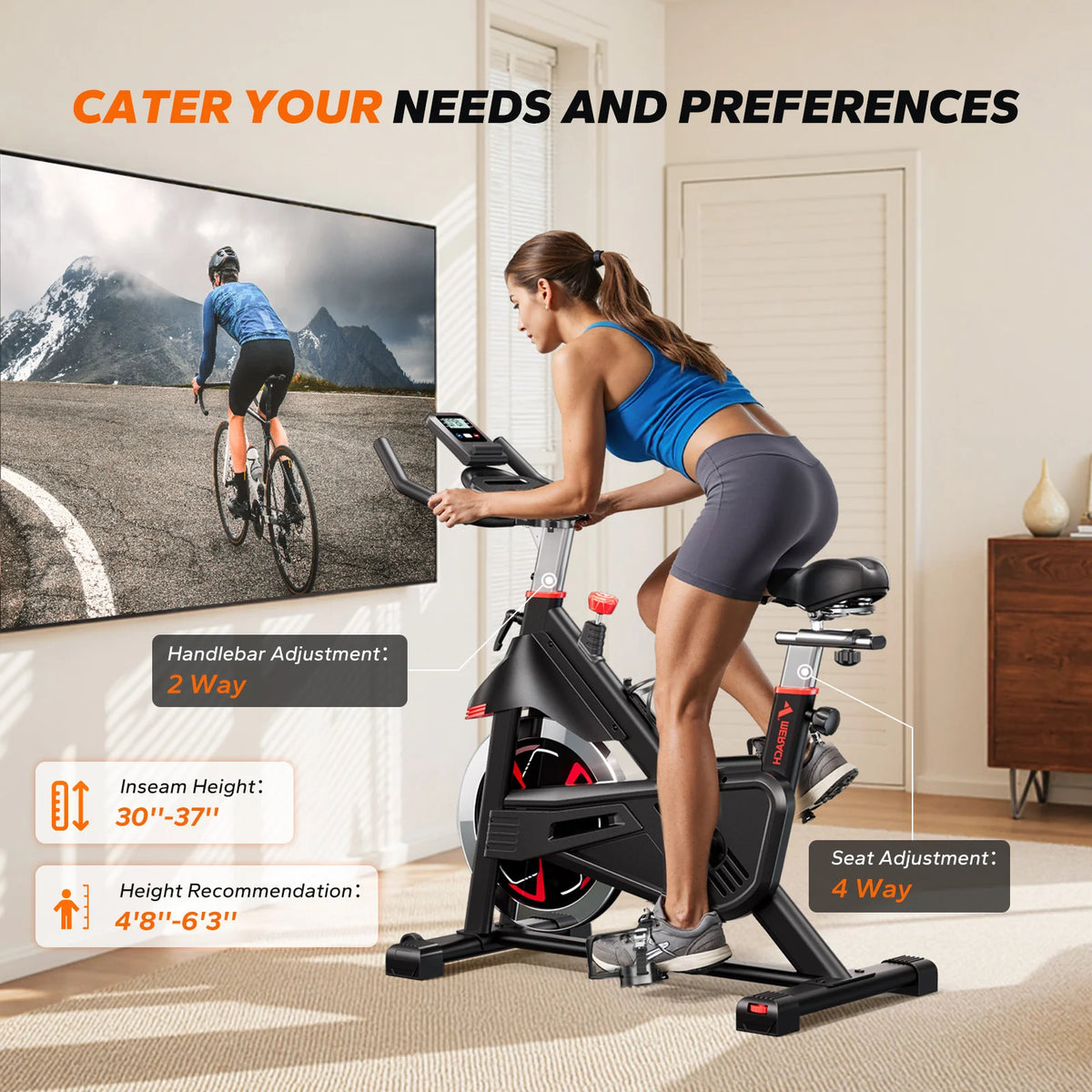 Merach Indoor Cycling Bike With Magnetic Resistance and App Control