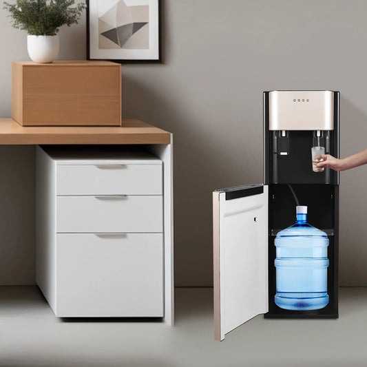 Bottom Loading Hot And Cold Water Cooler Dispenser With Drinking Fountain