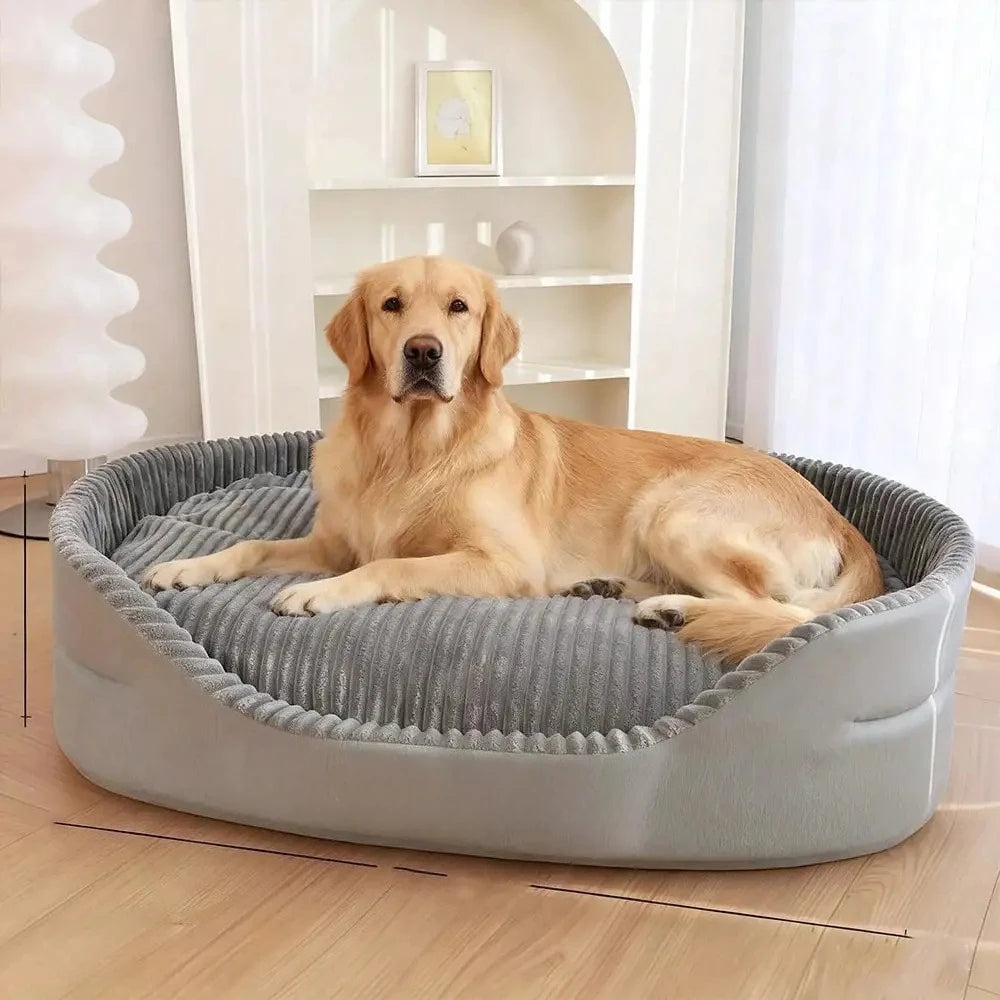 Luxury Cotton Pet Bed Warm Plush All Season Sleeping Cushion