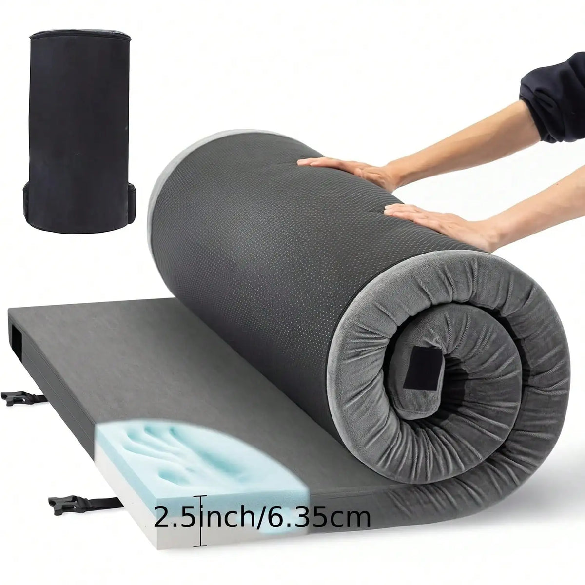 Waterproof Roll Up Memory Foam Camping And Travel Pad