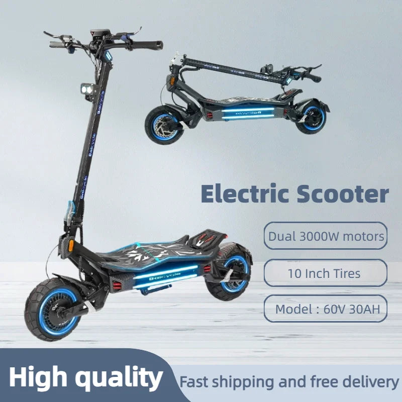 BIKydom Dual Motor Electric Scooter For Adults With Foldable Design