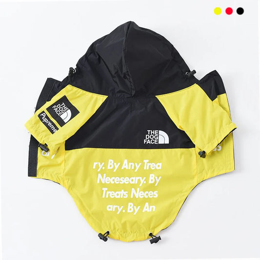 Waterproof Reflective Hooded Dog Raincoat Outdoor Protective Jacket