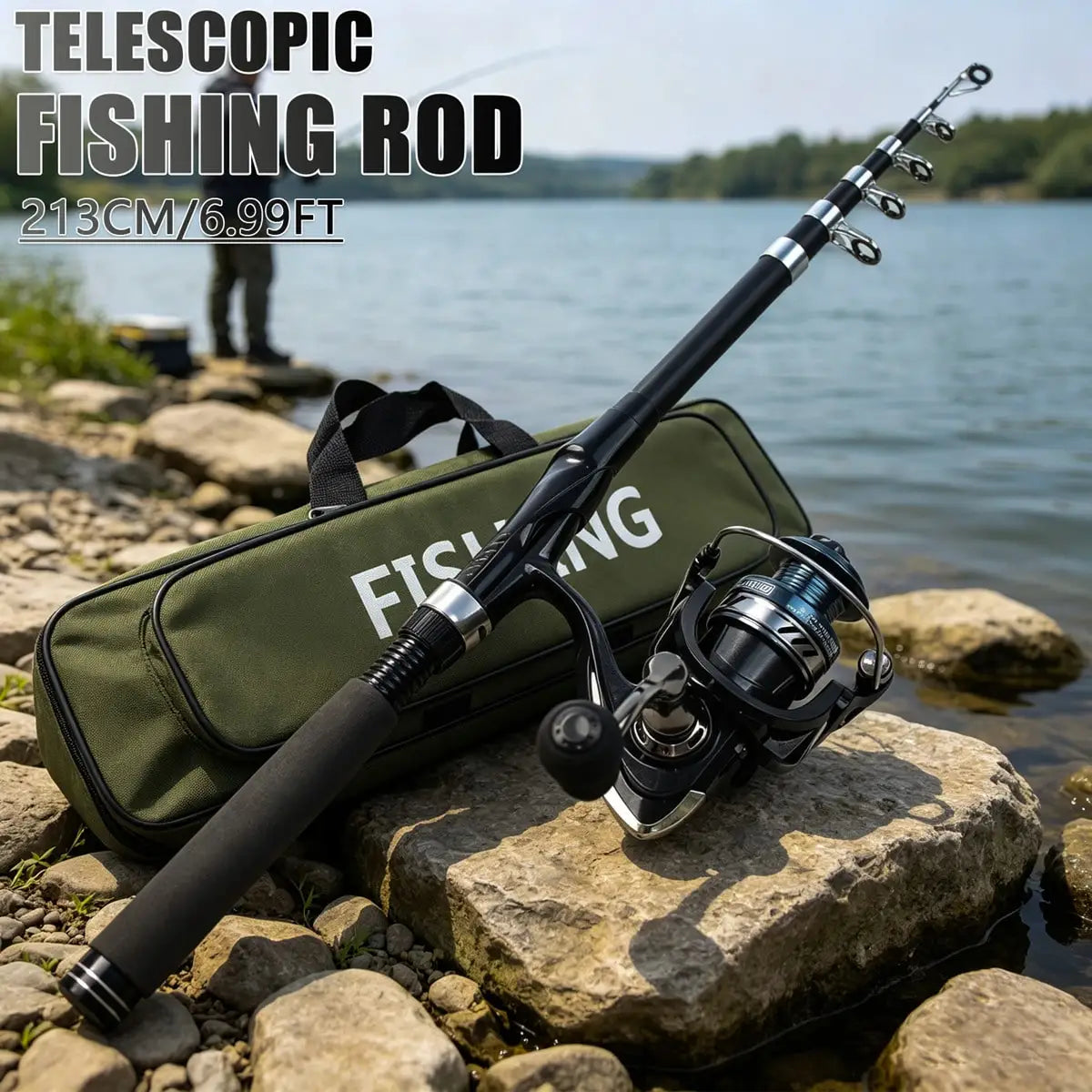 Telescopic Fishing Rod And Reel Combo Kit For Anglers