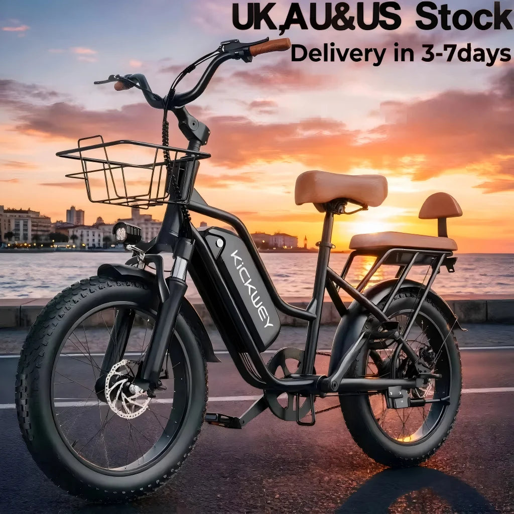 Kickwey Fat Tire Electric Bike 1500W 48V 20Ah Battery