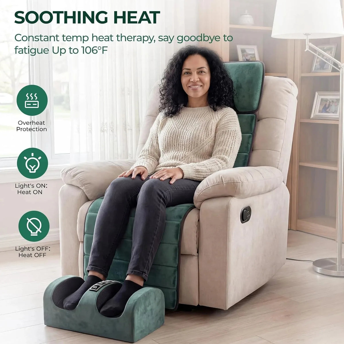HOMEMASSA Full Body Vibration Massage Pad For Muscle Relaxation