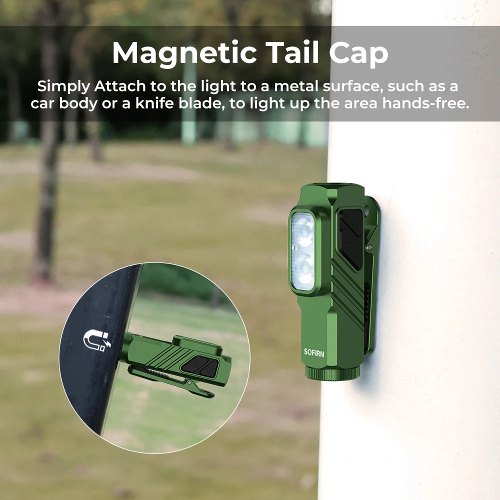 Sofirn ST10 Rechargeable LED Flashlight With Magnetic Tail