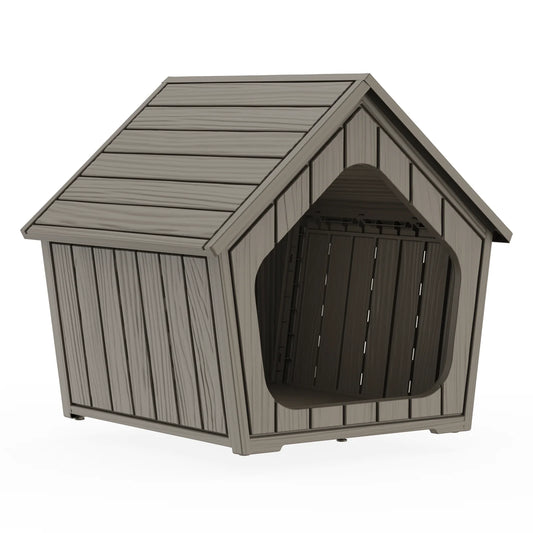 Waterproof Gable Roof Plastic Pet House Outdoor Dog Shelter