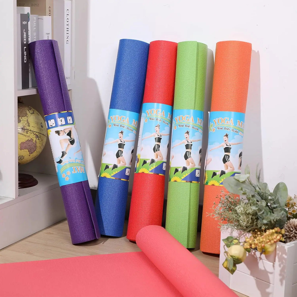 Non Slip Yoga Exercise Mats for Home and Gym Workouts