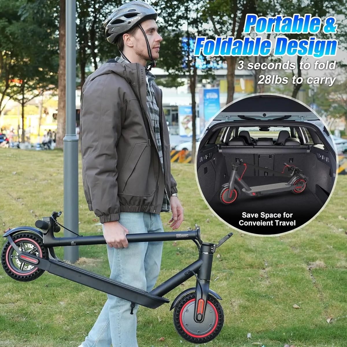 OBX 350W Foldable Adult Electric Scooter With Convenient App Control