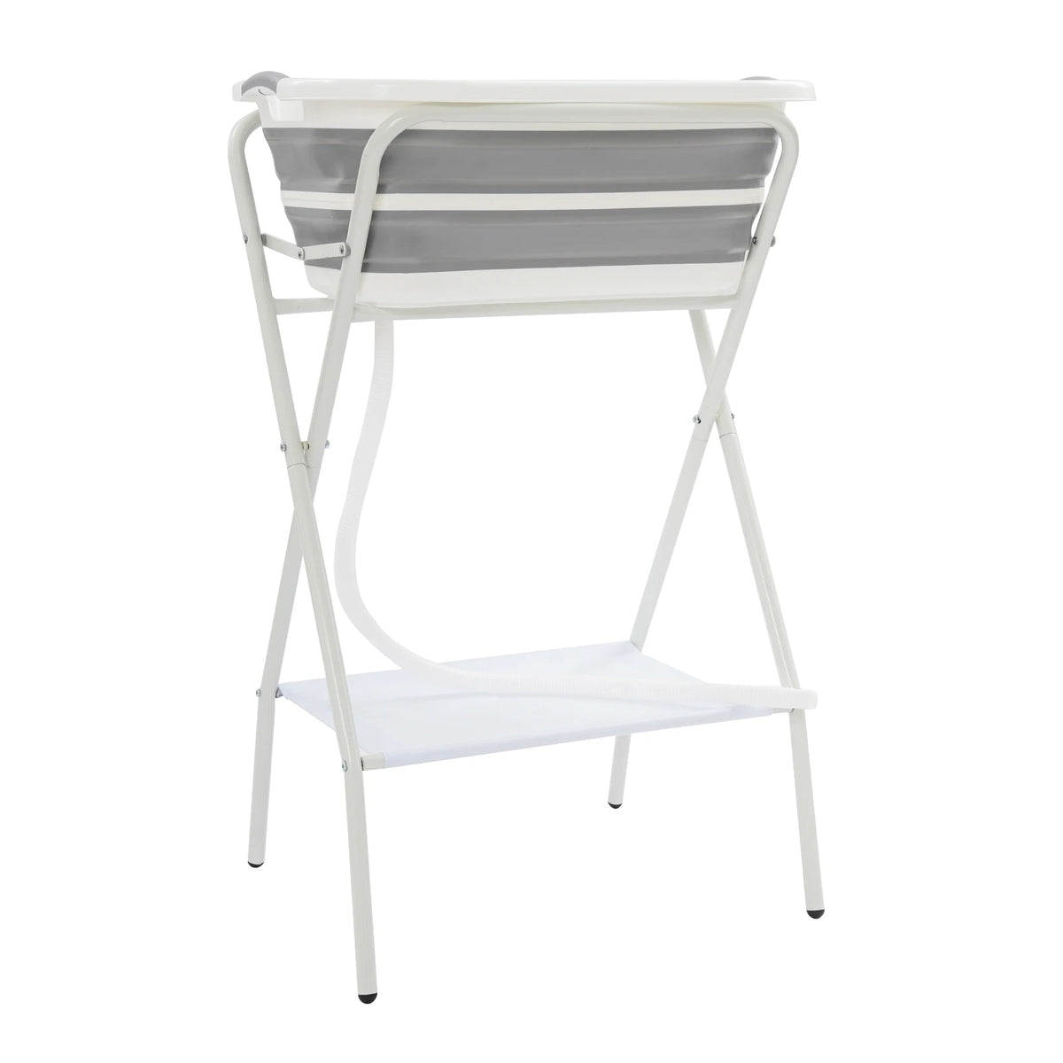 Collapsible Elevated Dog Wash Tub With Integrated Drainage Design