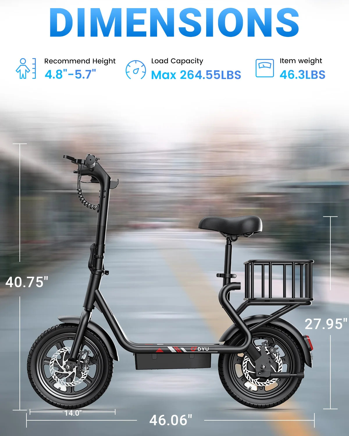 Dyu C4 Folding Electric Scooter For Urban Commuting