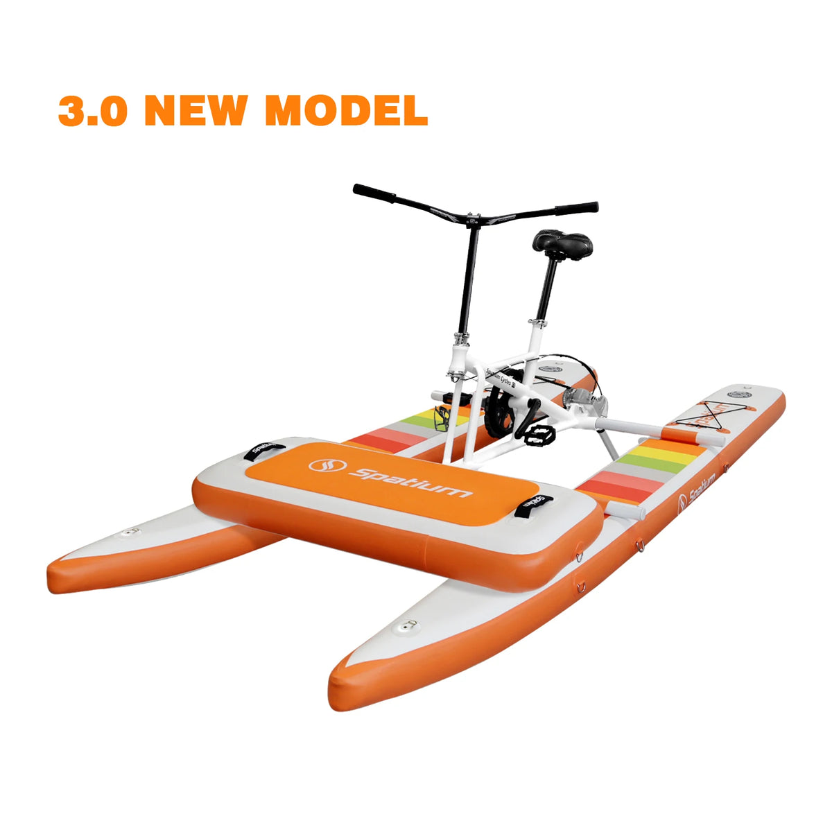 Spatium Inflatable Pontoon Water Bike for Lake Adventures