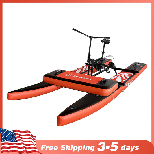 Spatium Inflatable Pontoon Water Bike for Lake Adventures
