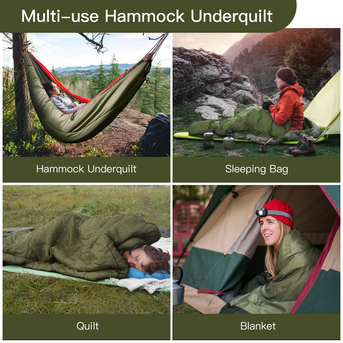 Night Cat Lightweight Hammock Underquilt Warm Insulated Sleep Blanket