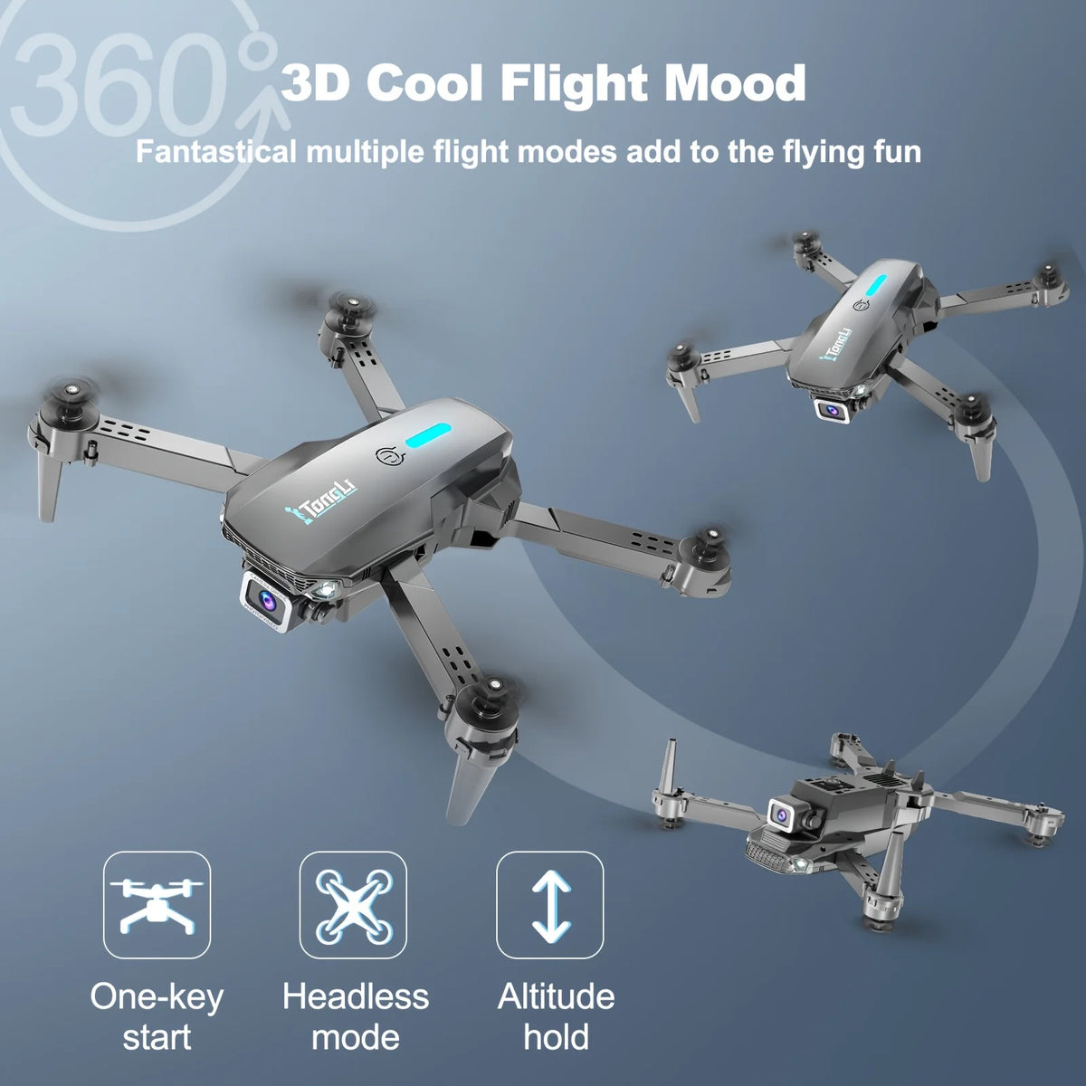 Professional Aerial Photography Drone With Auto Hover And Stunt Flips