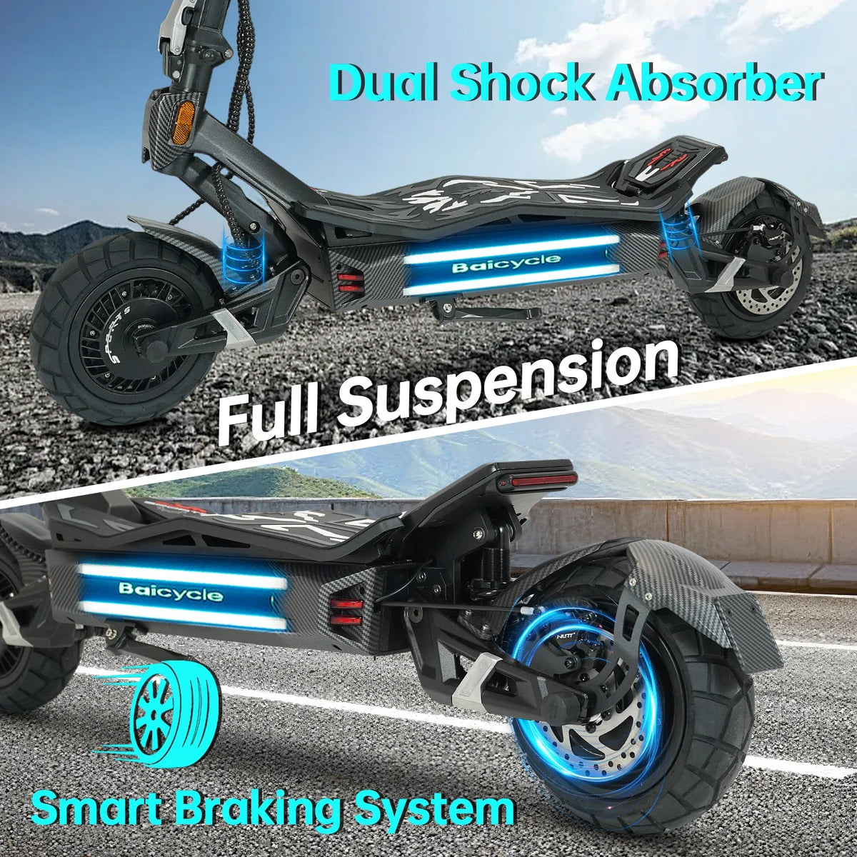 BIKydom Dual Motor Electric Scooter For Adults With Foldable Design