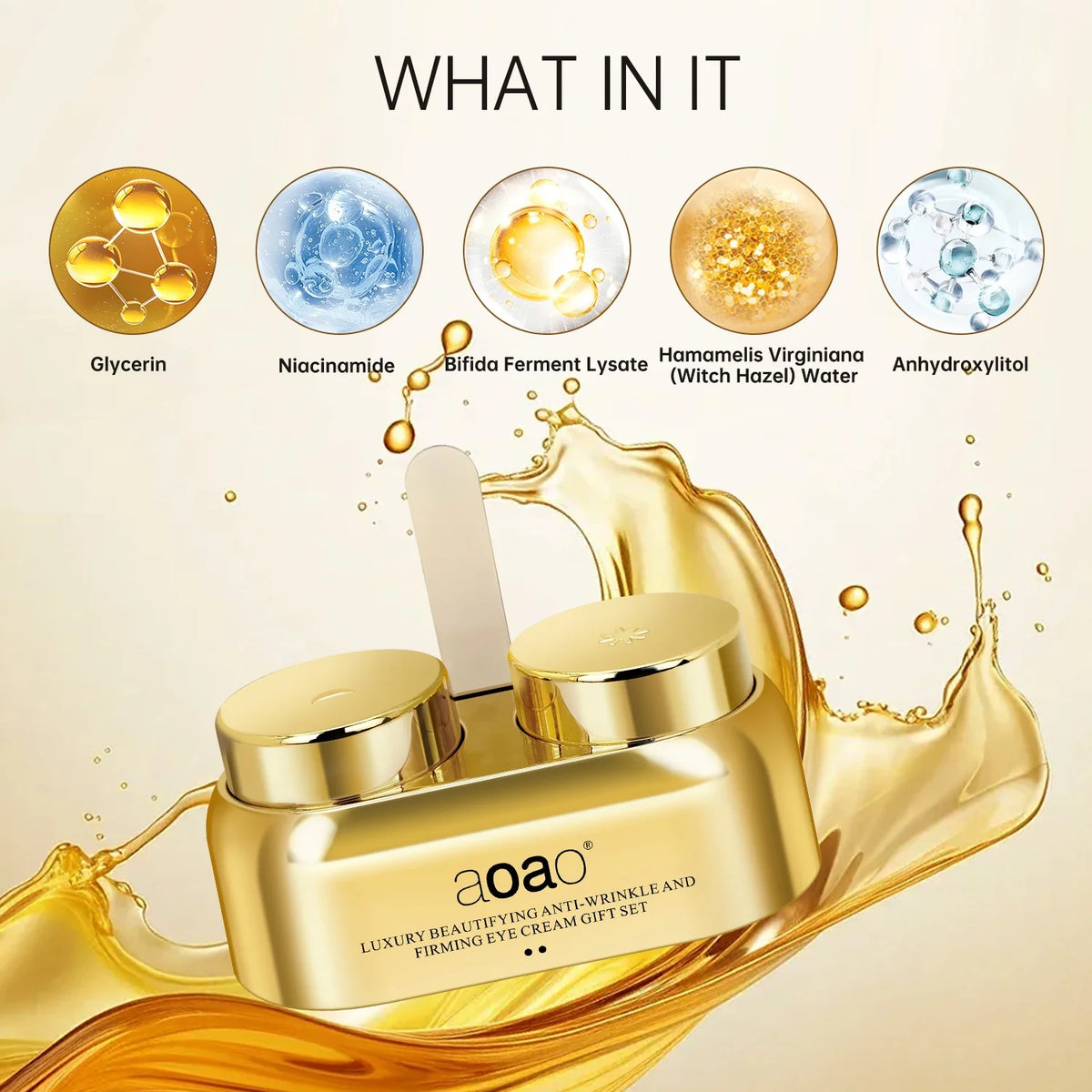 Aoao Firming Day And Night Eye Cream Set With Niacinamide
