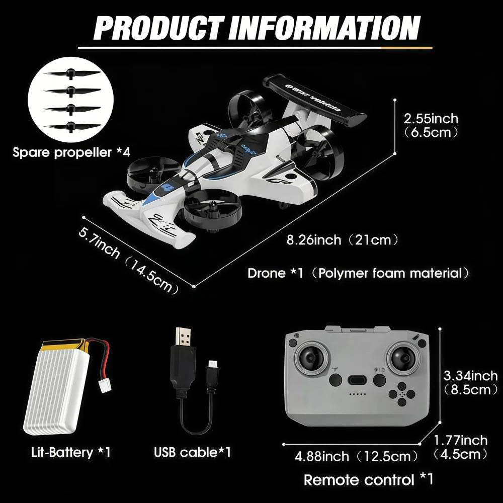 Rechargeable RC Drone And Drift Car Remote Control Toy
